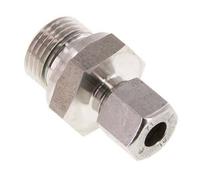 G 1/2'' mâle x 8L Bague coupante droite en acier inoxydable avec joint FKM 315 Bar DIN 2353