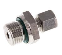 G 1/2'' mâle x 8L Raccord à compression droit en acier inoxydable avec joint FKM 315 Bar DIN 2353