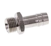 G 1/4'' Male x 10mm Acier inoxydable Embout de tuyau 40 Bar