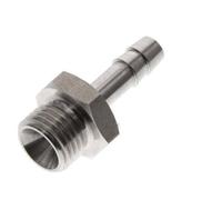 G 1/4'' Male x 6mm Acier inoxydable Embout de tuyau 40 Bar