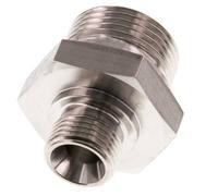 G 1'' x G 1/2'' Acier inoxydable Double Mamelon 345 Barre - Hydraulique