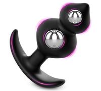 G-2.0 Plug Anal Plugs Anals avec Perles d'acier Intégrées et Extra Grosse Ancre,Silicone Liquide Perles Anales Godes Plug Femme Débutante,Gode Anal Plug Anale,Prostate Homme Extenseur Femme (L)