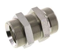 G 2'' Bulkhead en acier zingué Double mamelon 175 Bar - Hydraulique