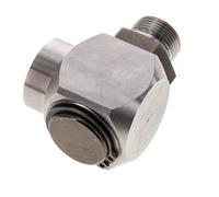 G 3/4'' M/F Coude 90° en acier inoxydable Joint tournant Haute pression 250 Bar - Hydraulique