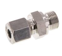 G 3/8'' mâle x 8S Anneau de coupe droit en acier inoxydable avec joint FKM 630 Bar DIN 2353