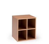 G.A. | Cubotto Bibliothèque Jolly 48 x 35,5 x 48 cm, Meuble bibliothèque à 4 Compartiments en Finition hêtre, fabriqué en Italie