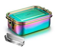 G.a HOMEFAVOR 800ML Boîte à Bento avec Séparateur Amovible Boîtes-Repas en Acier Inoxydable Boîte à Lunch en Métal Boite