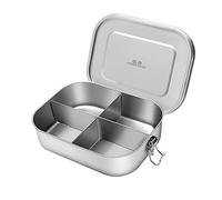 G.a HOMEFAVOR Boîte Bento en Acier Inoxydable 1400ml Grande Boîtes-Repas 4 Compartiments Boîte à Lunch en Métal Boite pour Le Déjeuner Alimentaires Bento Box étanches