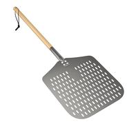 G.a HOMEFAVOR Pelle à Pizza Perforée 12 Pouces, Pelle a Pizza Pizza Paddle en Aluminium Anodisé Dur avec Manche en Bois, Parfaite pour la Cuisson des Pizzas et du Pain à la Maison