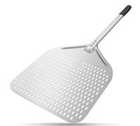 G.a HOMEFAVOR Pelle à Pizza Perforée, Pelle à Pizza, 14 Pouces Pizza Paddle en Aluminium Anodisé avec Résistance Aux Hautes Températurespour Four pour La Cuisson De Pizzas Maison, Pains