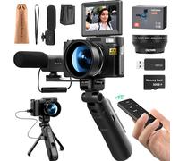G-Anica Appareil Photo numérique 4K pour la Photographie, Appareil Photo vidéo/vlogging 48mp pour Youtube, kit Vlogger, kit de création de Contenu Microphone et Prise de trépied à Distance