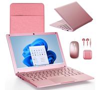 G-Anica Ordinateur portable win 11, 8 Go de RAM et 128 Go de ROM, Processeur Celeron Dual-Core, Netbook 10 pouces avec WiFi, Mini-ordinateur livré avec sacoche, souris, casques audio et tapis de souri
