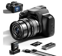 G Appareil Photo Numérique 4K et 64MP pour la Photographie, Appareil Photo Vidéo Zoom Vlogging 40x pour YouTube avec Flash, Sortie WiFi et HDMI, Carte SD de 32 Go