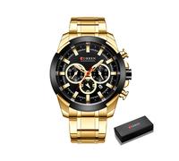 (G B Box) Montres pour hommes CURREN Montre de sport de grande marque Montres-bracelets à quartz en