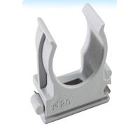 G & B .Diam . MM 16 Câble en nylon rond Support en PVC étudié pour le fixation de tuyau en plastica. semplicit de serrage du tuyau à pression et possibilité de raccorder entre eux les supports Par un système de fixation laterale. autoextinguible.