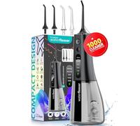 G.CATACC Hydropulseur pour enfants et adultes - Irrigateur buccal portable sans fil - 5 modes - Pics d'eau rechargeables pour fil dentaire avec 4 embouts pour voyage et maison