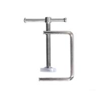 G-Clamp Serre-joint en acier robuste pour le travail du bois avec housse de protection en caoutchouc souple, patins antidérapants - Prise ferme pour la menuiserie, le bricolage, la coupe, le perçage