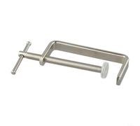 G-Clamp Steel Woodworking Fixture 147mm Max Grip(C) | 147mm opening, solid body, stable clamping force, portable design, silver finish