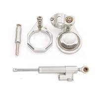 G Compatible Avec Suzuki Pour GSXR Pour GSXR 10000 2007-2008 Pour K7 Pour K8 Support De Stabilisateur De Direction Moto Kit De Support De Montage Universel(Silver)
