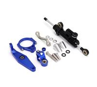 G Compatible Avec Yamaha Pour XSR900 2022 2023 Moto Amortisseur De Direction Stabilisateur Guidon Stabilisateur Accessoires Réglable(Black-Blue)