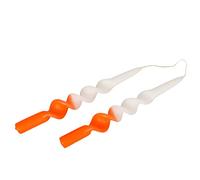 G Decor Lot de 2 chandeliers bicolores en spirale torsadée trempés à la main Blanc et orange
