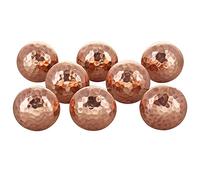 G Decor Lot de 8 boutons de porte en cuivre martelé, pour tiroirs de placards, style bohème, finition vintage