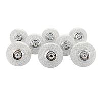 G Decor Lot de 8 boutons de porte ronds en céramique, pour tiroirs de placards, style bohème, finition vintage et effet craquelé, Blanc