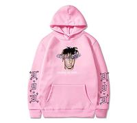 G&F Juice Wrld Impression Sweat À Capuche Hommes/Femmes Mode Décontractée Sweat À Capuche Vêtement De Rue (Color : Pink, Size : L)