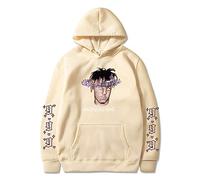 G&F Juice Wrld Impression Sweat À Capuche Hommes/Femmes Mode Décontractée Sweat À Capuche Vêtement De Rue (Color : Beige, Size : M)