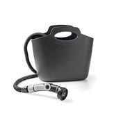 G.F. SRL, Aquapop Grey Edition limitée comprend 25 mètres de Tuyau Auto-extensible PRODUIT EN ITALIE, sac de rangement, Lance 8 jets et Raccords, pour l’Arrosage de Jardins et Balcons, Gris foncé