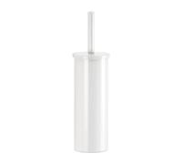G-Flip Brosse WC d'appui avec touffe en Poils, fabriqué en Acier Inoxydable Peint Blanc