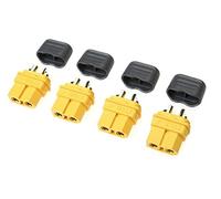G-Force RC GF-1041-003 Lot de 4 connecteurs XT-60L avec capuchon contacts dorés
