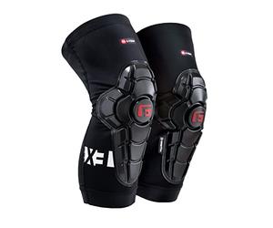 G-Form Pro-X3 Mountain Bike Knee Guards - Genouillères pour hommes et femmes - Noir/Blanc, Adulte XX-Grand