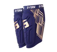 G-Form V2 Protège-tibias de football Bleu marine/doré Taille L/XL