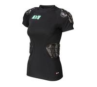 G-Form Women's Pro-X3 Short Sleeve Shirt - Bike Guard Undershirt for Women - Protective Biker Gear with Padding - Short Sleeve Bike Shirt for Biking, Skating & Snow Sports - Black, Women Moyen