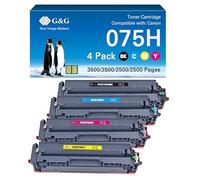 G&G 075H Toner compatible avec Canon 075H CRG-075H pour Canon Color imageCLASS MF665Cdw MF662Cdw i-Sensys MF664Cdw MF667Cdw MF651Cw LBP646Cdw LBP647Cdw (noir, cyan, jaune, magenta)