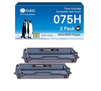 G&G 075H Toner compatible avec Canon 075H CRG-075H pour Canon Color imageCLASS MF665Cdw MF662Cdw i-Sensys MF664Cdw MF667Cdw MF651Cw LBP646Cdw LBP647Cdw (2 noirs)