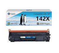 G&G 142X Toner Compatibles avec HP Laserjet MFP M140w M110w pour HP 142X 142A W1420X avec Puce (142X)