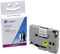 G&G; 5T121-TD Couleur de ruban: transparent Couleur de police: noir 9 mm 8 m