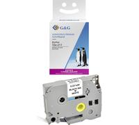G&G BB-B-G-211 compatible remplace Brother TZe-211 Couleur de ruban: blanc Couleur de police: noir 6 mm 8 m