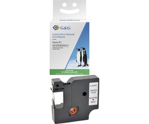 G&G BB-D-G-D1-45013 compatible remplace DYMO 45013 Couleur de ruban: blanc Couleur de police: noir 12 mm 7 m