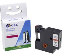 G&G BB-D-G-D1-45017 compatible remplace DYMO 45017 Couleur de ruban: rouge Couleur de police: noir 12 mm 7 m