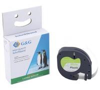 G&G BM-D-G-91221 compatible remplace DYMO 91221 Couleur de ruban: blanc Couleur de police: noir 12 mm 4 m