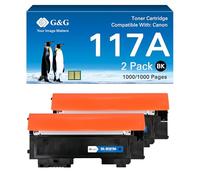 G&G Cartouche de toner compatible avec HP 117A pour toner HP Color Laser MFP 178nwg 179fwg 178nw 150nw 150a 150w 179fnw (2 noires)