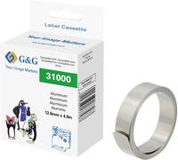 G&G Cassette à ruban aluminium Couleur de ruban: argent 12.6 mm 4.8 m
