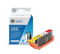 G&G compatible avec CLI551C XL, NP-C-0551XLC, cyan, 10.2ml, ml haute capacité