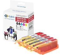 G&G Encre compatible GP-C580XXLPGBK/581XXLBKCMY-5P