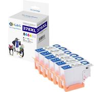G&G Encre compatible GP-E378XLBKCMYLCLM-6P