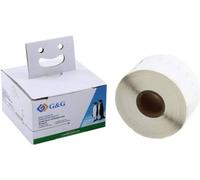 G&G; Etiquette compatible remplace DYMO 11356, S0722560 41 x 89 mm papier à impression thermique directe blanc 300 pc(s) fixation permanente Etiquette pour