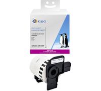 G&G; Etiquette (sans fin) compatible remplace Brother DK-22212 62 mm x 15.24 m papier à impression thermique directe blanc 1 pc(s) fixation permanente Etiquette